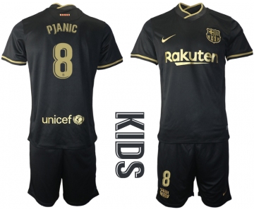 Youth 2020-2021 club Barcelona away 8 black Soccer Jerseys