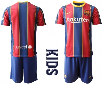 Youth 2020-2021 club Barcelona home blank red Soccer Jerseys