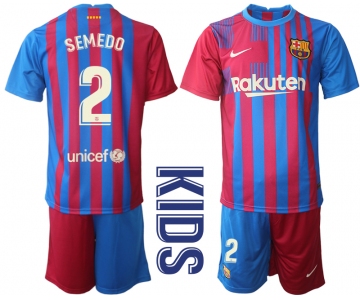 Youth 2021-2022 Club Barcelona home red 2 Nike Soccer Jerseys
