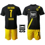 Youth 2020-2021 club Borussia Dortmund away 7 black Soccer Jerseys