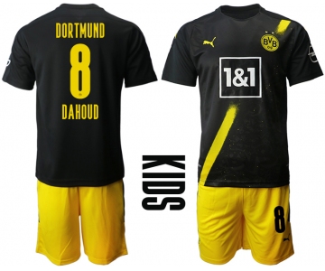 Youth 2020-2021 club Borussia Dortmund away 8 black Soccer Jerseys