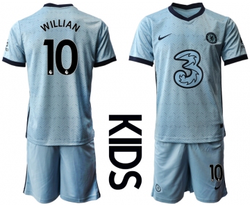 Youth 2020-2021 club Chelsea away Light blue 10 Soccer Jerseys