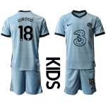 Youth 2020-2021 club Chelsea away Light blue 18 Soccer Jerseys