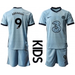 Youth 2020-2021 club Chelsea away Light blue 9 Soccer Jerseys