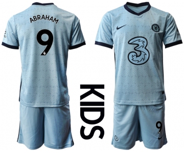 Youth 2020-2021 club Chelsea away Light blue 9 Soccer Jerseys