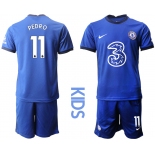 Youth 2020-2021 club Chelsea home 11 blue Soccer Jerseys