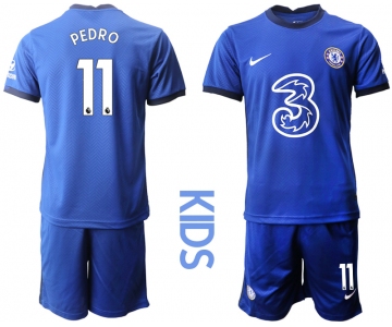 Youth 2020-2021 club Chelsea home 11 blue Soccer Jerseys
