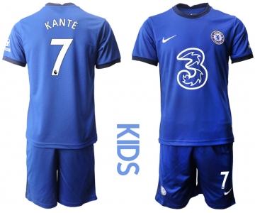 Youth 2020-2021 club Chelsea home 7 blue Soccer Jerseys