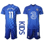 Youth 2021-2022 Club Chelsea FC home blue 11 Nike Soccer Jerseys