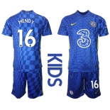 Youth 2021-2022 Club Chelsea FC home blue 16 Nike Soccer Jerseys
