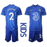 Youth 2021-2022 Club Chelsea FC home blue 2 Nike Soccer Jerseys