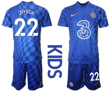 Youth 2021-2022 Club Chelsea FC home blue 22 Nike Soccer Jersey