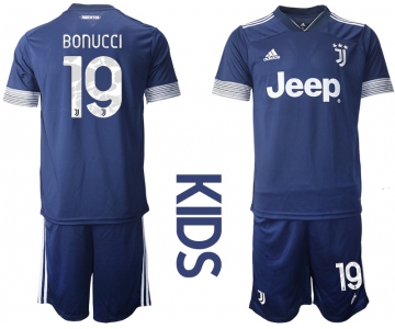 Youth 2020-2021 club Juventus away blue 19 Soccer Jerseys