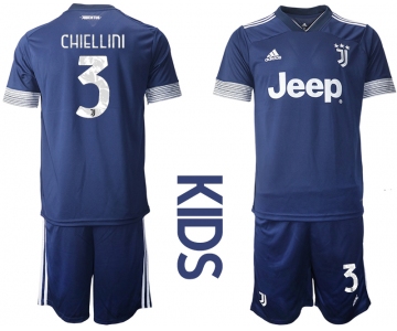 Youth 2020-2021 club Juventus away blue 3 Soccer Jerseys
