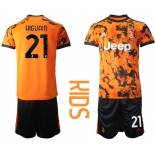 Youth 2020-2021 club Juventus away orange 21 Soccer Jerseys