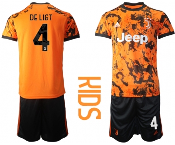 Youth 2020-2021 club Juventus away orange 4 Soccer Jerseys