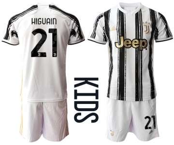 Youth 2020-2021 club Juventus home 21 white Soccer Jerseys