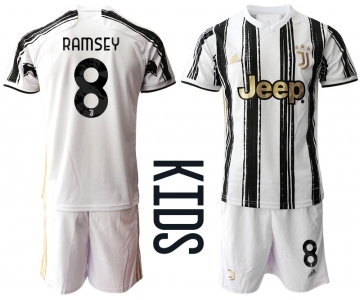 Youth 2020-2021 club Juventus home 8 white Soccer Jerseys