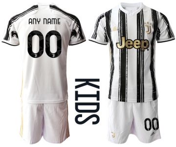 Youth 2020-2021 club Juventus home customized white Soccer Jerseys