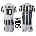Youth 2021-2022 Club Juventus home white 10 Adidas Soccer Jerseys