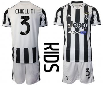 Youth 2021-2022 Club Juventus home white 3 Adidas Soccer Jersey