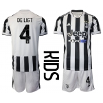 Youth 2021-2022 Club Juventus home white 4 Adidas Soccer Jersey