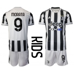 Youth 2021-2022 Club Juventus home white 9 Adidas Soccer Jersey