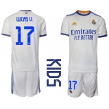 Youth 2021-2022 Club Real Madrid home white 17 Soccer Jerseys