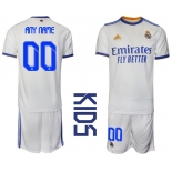 Youth 2021-2022 Club Real Madrid home white customized Soccer Jerseys