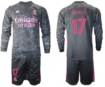 2021 Men Real Madrid away long sleeve 17 soccer jerseys