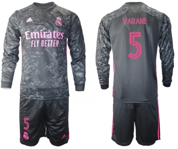 2021 Men Real Madrid away long sleeve 5 soccer jerseys