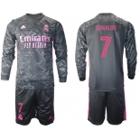 2021 Men Real Madrid away long sleeve 7 soccer jerseys