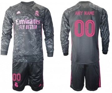 2021 Men Real Madrid away long sleeve any name soccer jerseys