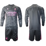 2021 Men Real Madrid away long sleeve soccer jerseys