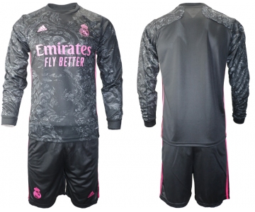 2021 Men Real Madrid away long sleeve soccer jerseys