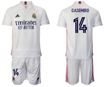 Men 2020-2021 club Real Madrid home 14 white Soccer Jerseys