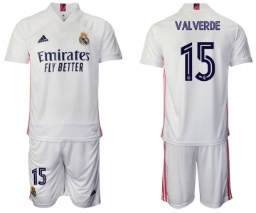 Men 2020-2021 club Real Madrid home 15 white Soccer Jerseys