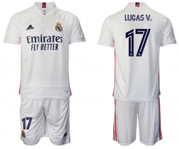 Men 2020-2021 club Real Madrid home 17 white Soccer Jerseys