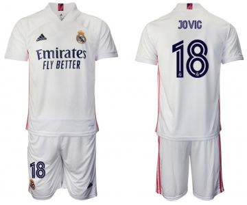 Men 2020-2021 club Real Madrid home 18 white Soccer Jerseys