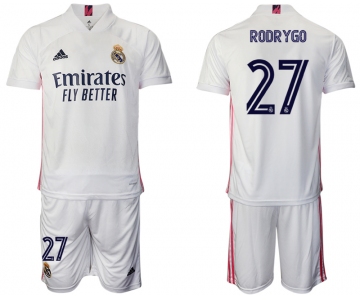 Men 2020-2021 club Real Madrid home 27 white Soccer Jerseys