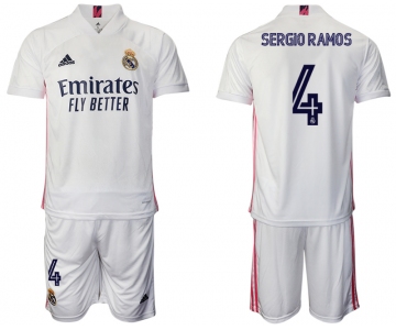 Men 2020-2021 club Real Madrid home 4 white Soccer Jerseys