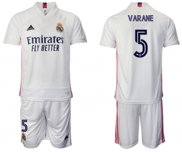 Men 2020-2021 club Real Madrid home 5 white Soccer Jerseys