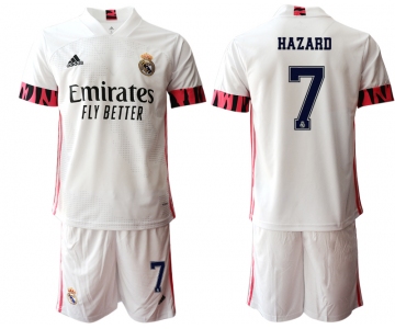 Men 2020-2021 club Real Madrid home 7 white Soccer Jerseys2