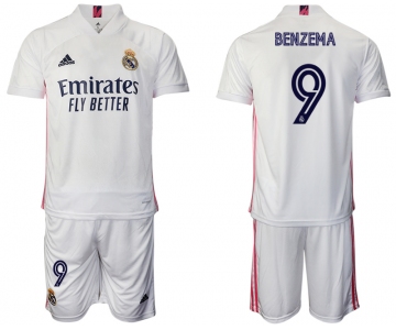 Men 2020-2021 club Real Madrid home 9 white Soccer Jerseys
