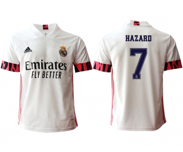 Men 2020-2021 club Real Madrid home aaa version 7 white Soccer Jerseys