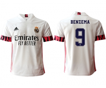 Men 2020-2021 club Real Madrid home aaa version 9 white Soccer Jerseys