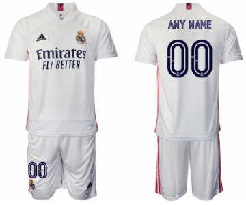 Men 2020-2021 club Real Madrid home customized white Soccer Jerseys