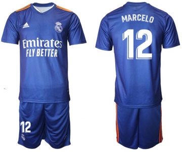 Men 2021-2022 Club Real Madrid away blue 12 Adidas Soccer Jersey