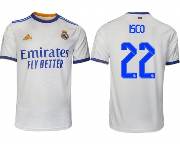 Men 2021-2022 Club Real Madrid home aaa version white 22 Soccer Jerseys