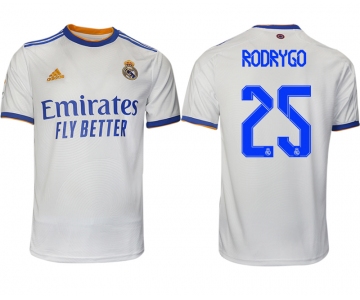 Men 2021-2022 Club Real Madrid home aaa version white 25 Soccer Jerseys